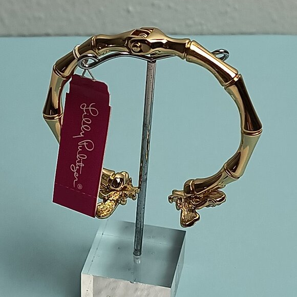 Lilly Pulitzer Bee-Utifull Bracelet Gold Metalli Casual Statement Party Cocktail - Picture 4 of 7